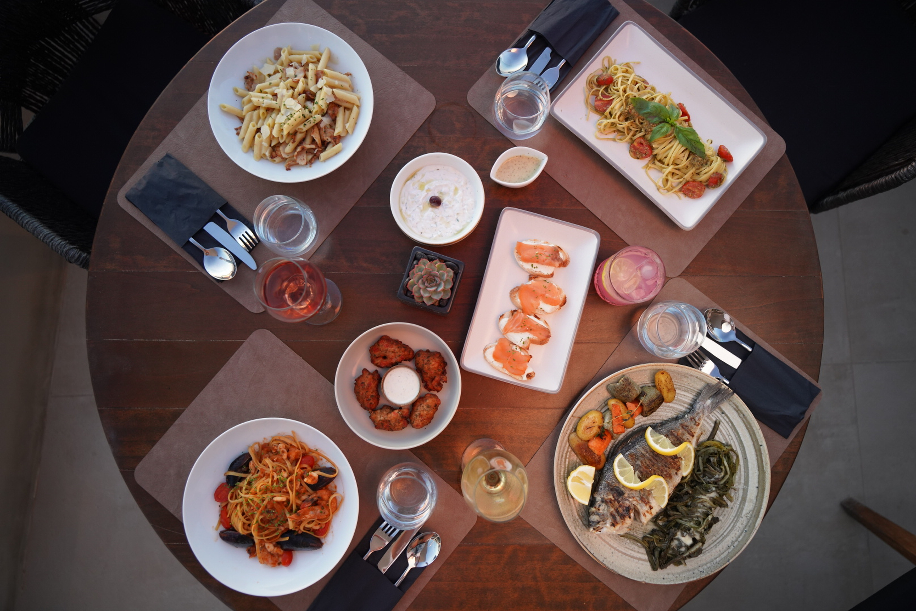Signature cocktails at Tramonto